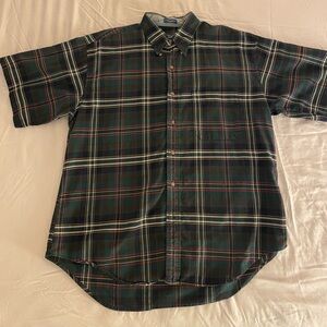 Pendleton short sleeve button down plaid shirt